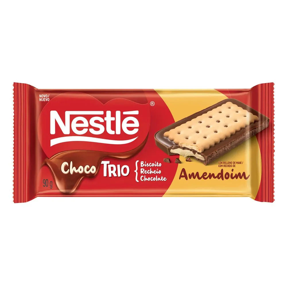 Chocolate Chocotrio Nestlé Pasta de Amendoim 90g