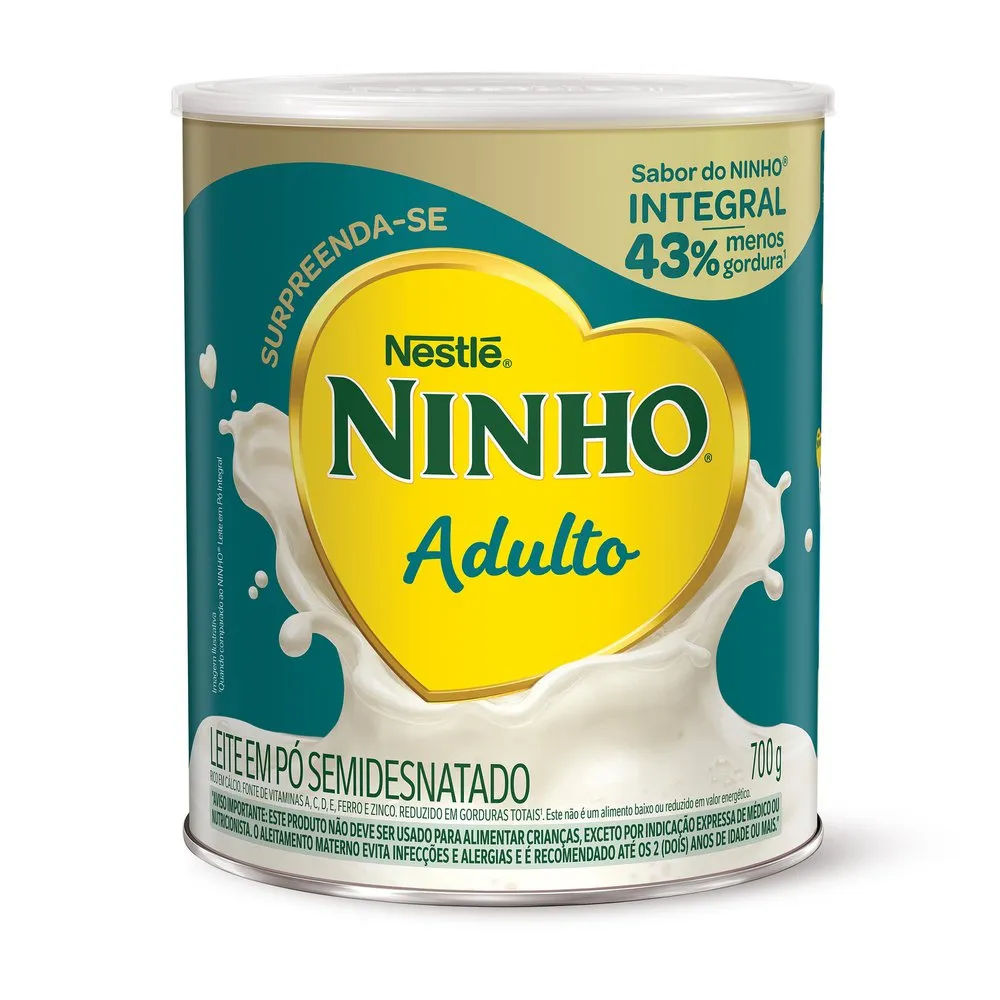 Leite Em Po Ninho Adulto Semidesnatado Lata 700g