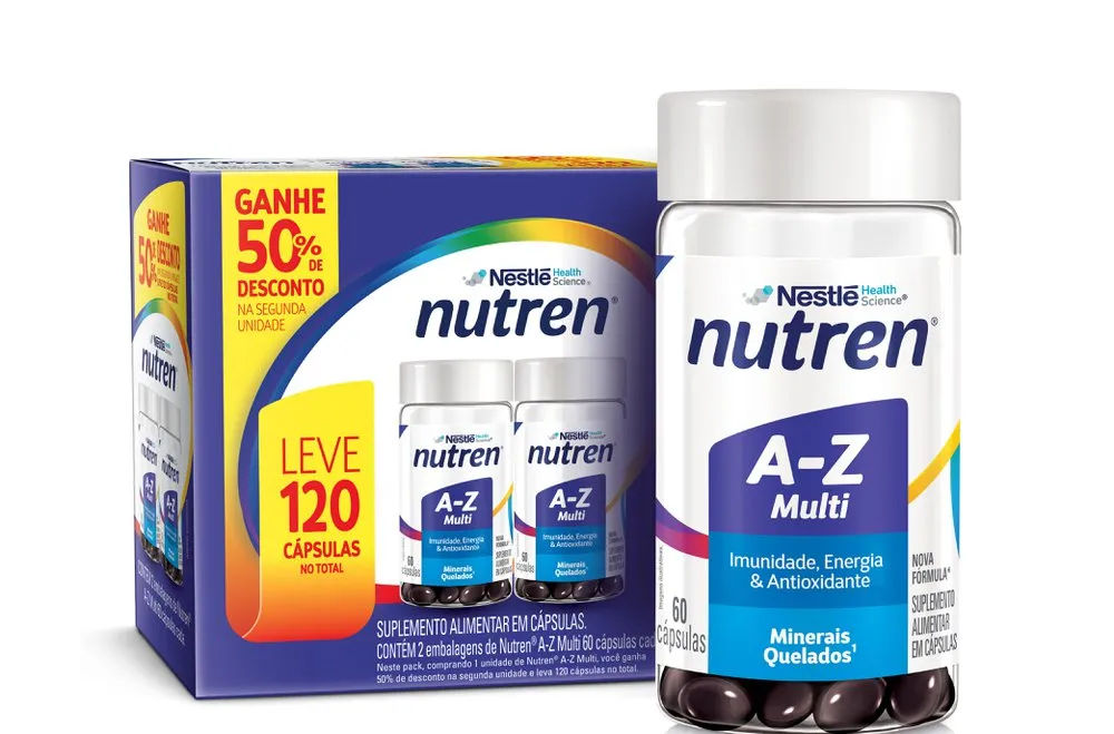 Suplemento Alimentar Nutren A-Z Multivitamínico 120 Cápsulas