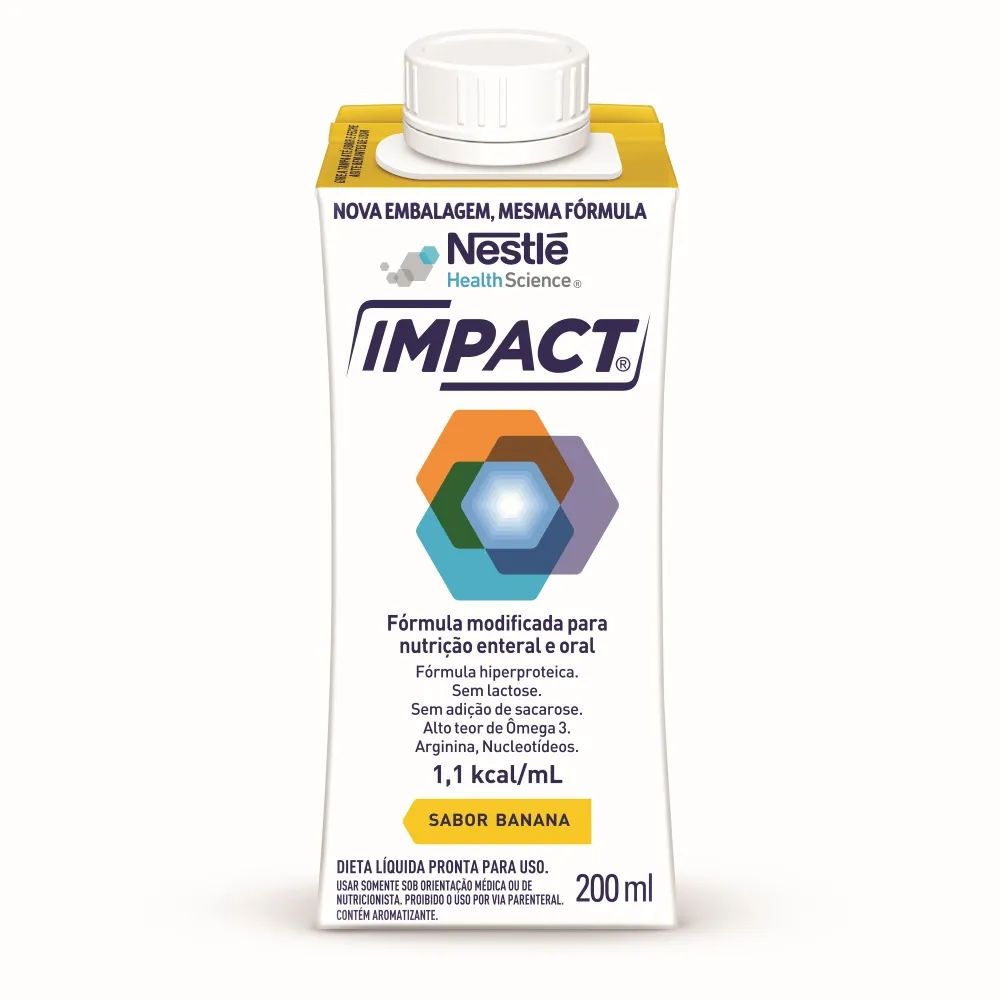 Fórmula Hiperproteica Nestle Banana Zero Lactose Impact 200ml