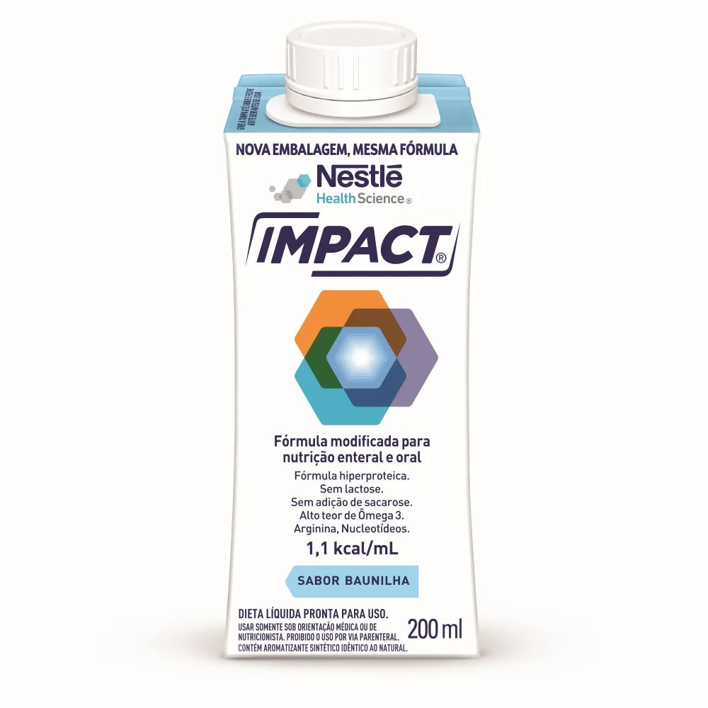 Fórmula Hiperproteica Nestle Baunilha Zero Lactose Impact  200ml