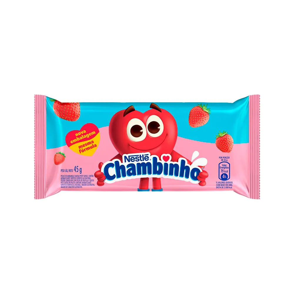 Sorvete Nestle Chambinho Morango 45gr