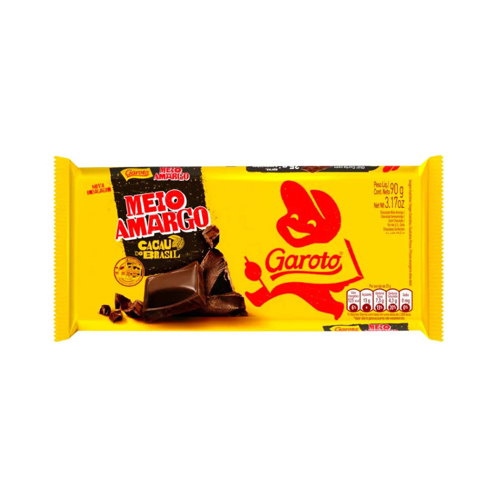 Garoto Meio Amargo 90gr