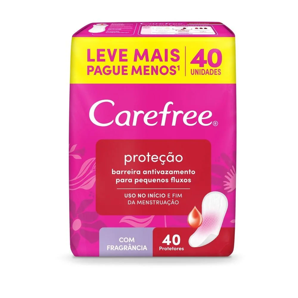 Carefree Protetor Diário Proteção com fragrância 40 unidades