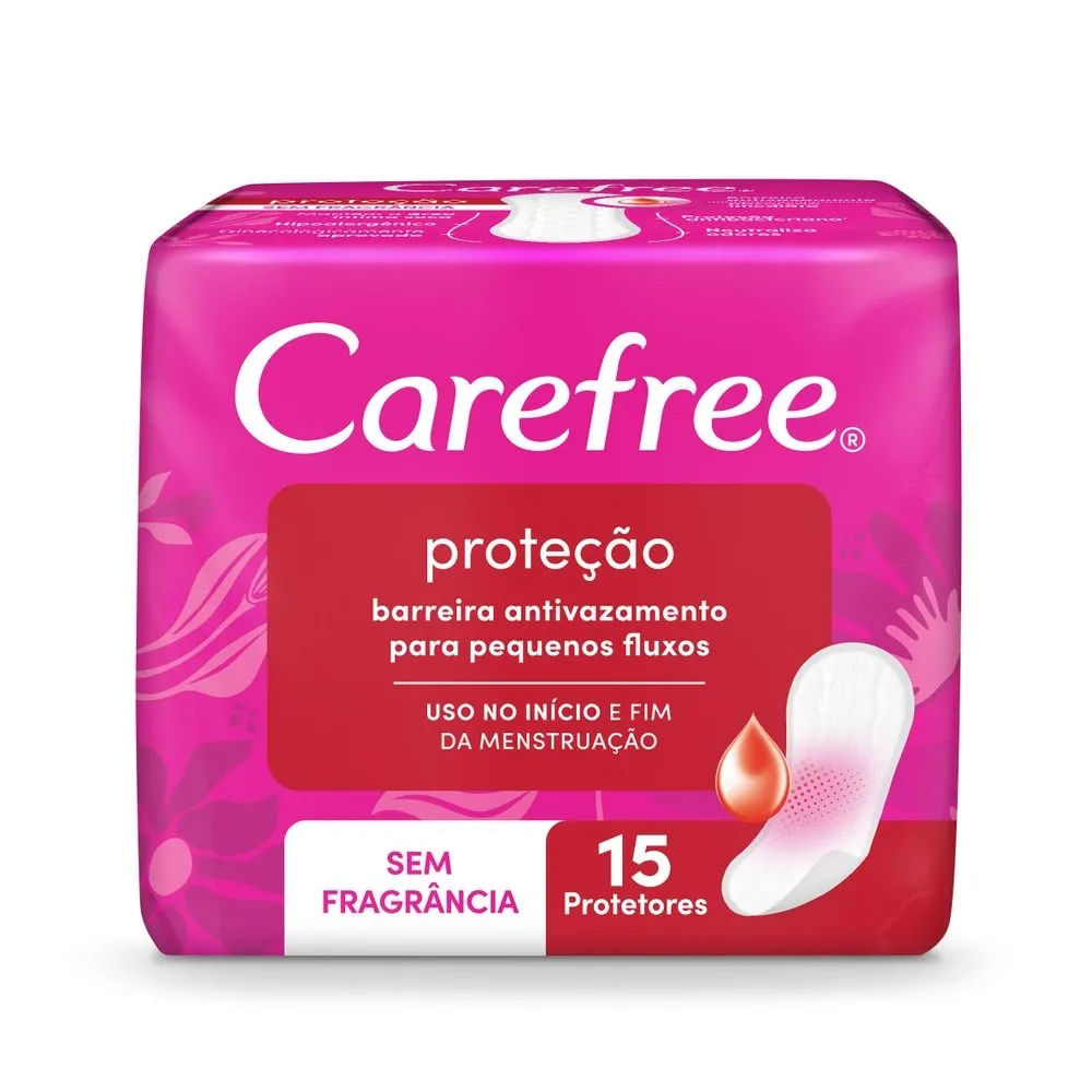 Protetor Diario Carefree Protecao Sem Fragrancia 15 Unidades