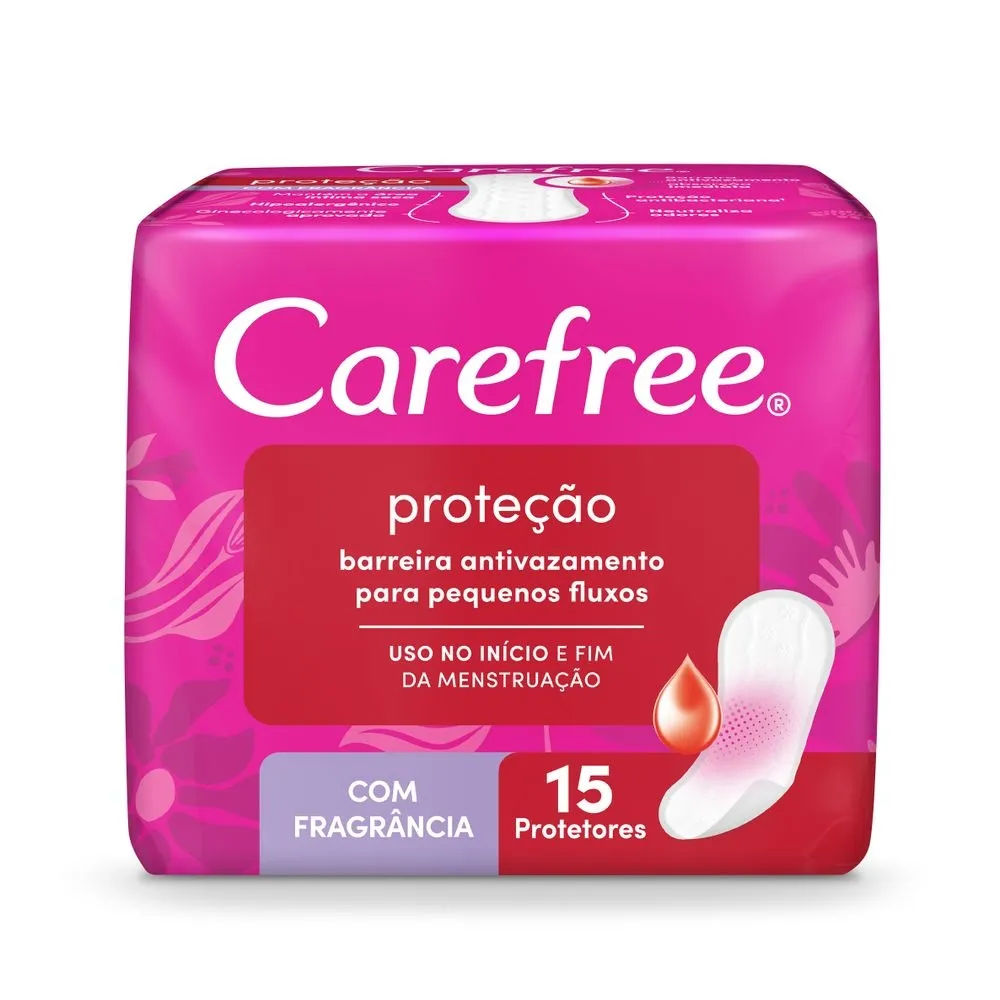 Carefree Protetor Diário Proteção com fragrância 15 unidades