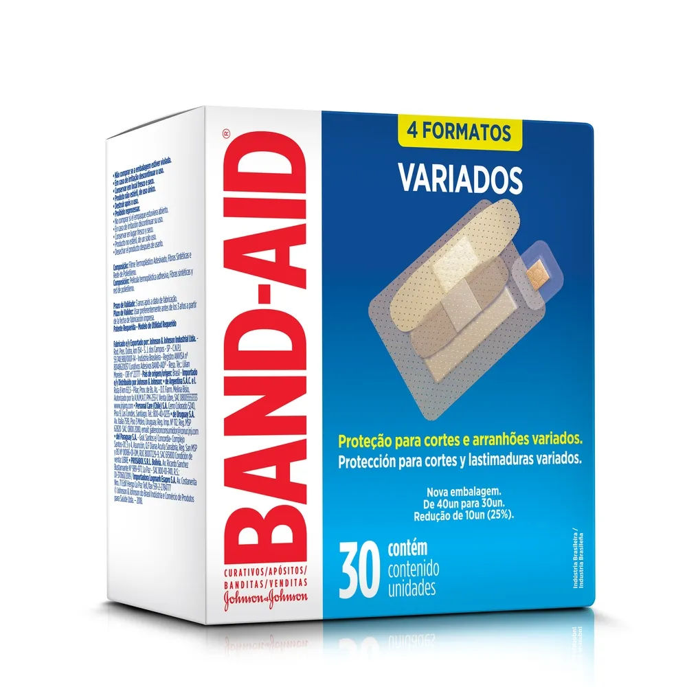 Curativo Band-Aid Variados 30 unidades