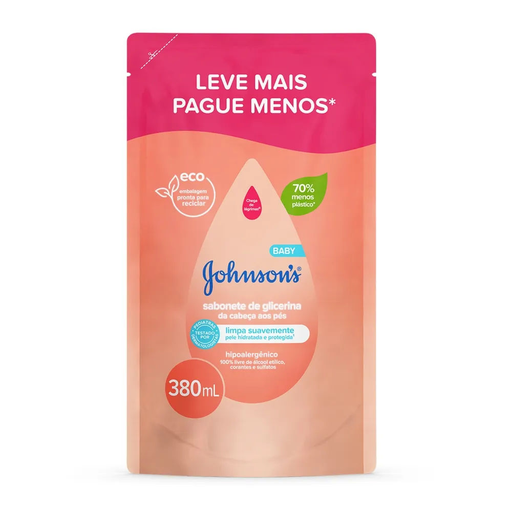 Sabonete Líquido Infantil Johnsons Baby Cabeça aos Pés 380ml