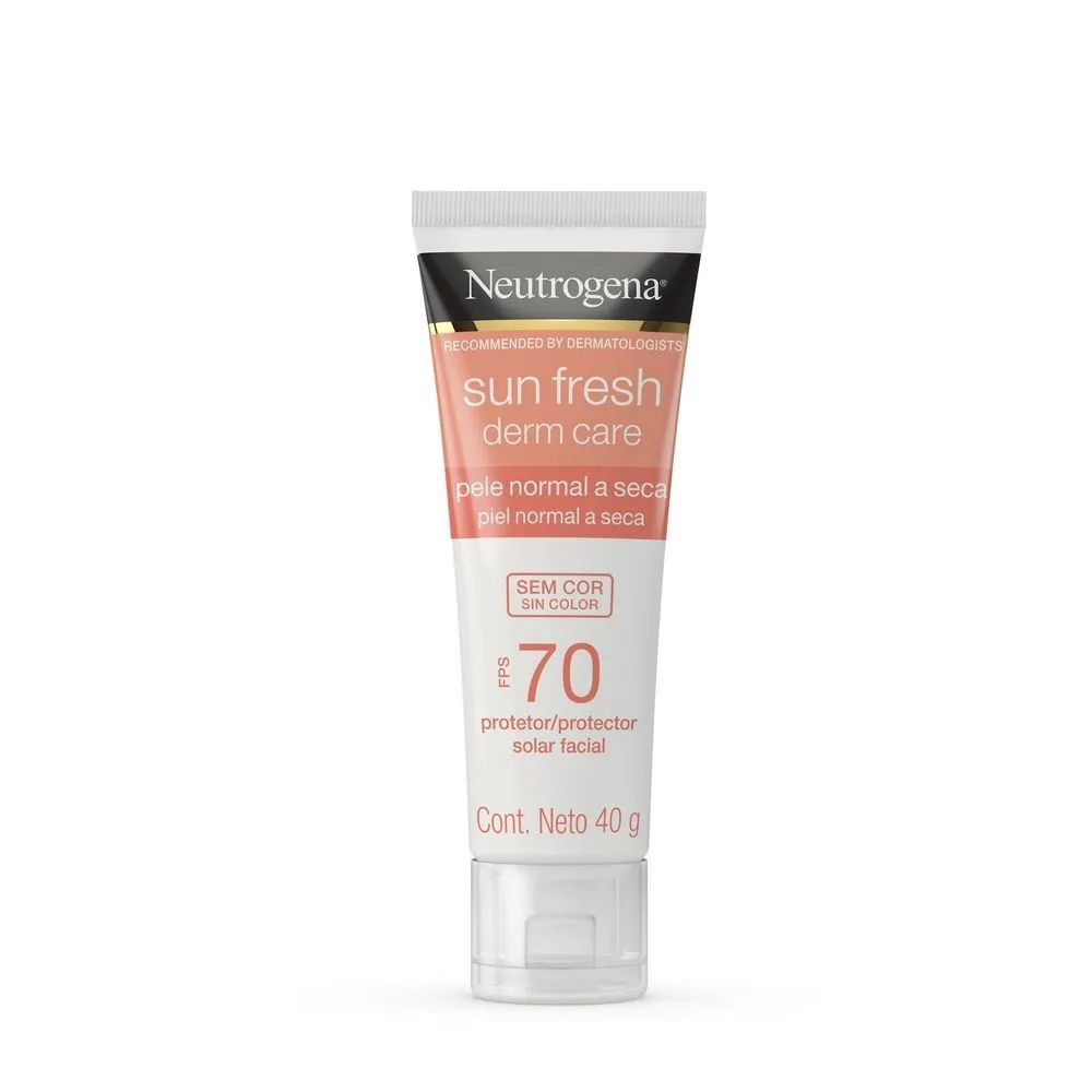 Protetor Solar Facial Neutrogena Sun Fresh Derm Care Dry Skin sem Cor FPS 70 40g