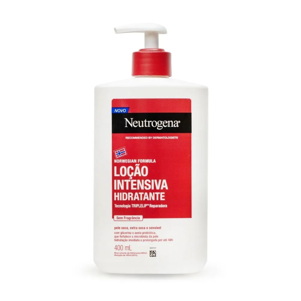 Loção Corporal Neutrogena Norwegian Fórmula Loção Intensiva Sem Fragrância 400ml