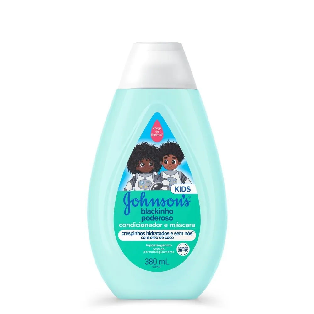 Condicionador e Máscara Infantil Johnsons Baby Blackinho Poderoso 380ml