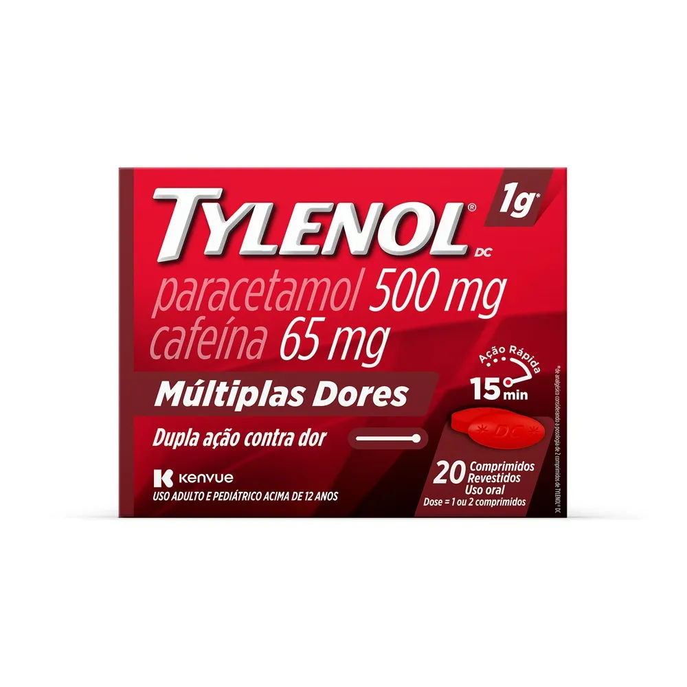 Tylenol DC Múltiplas Dores 20 Comprimidos Revestidos Johnson & Johnson