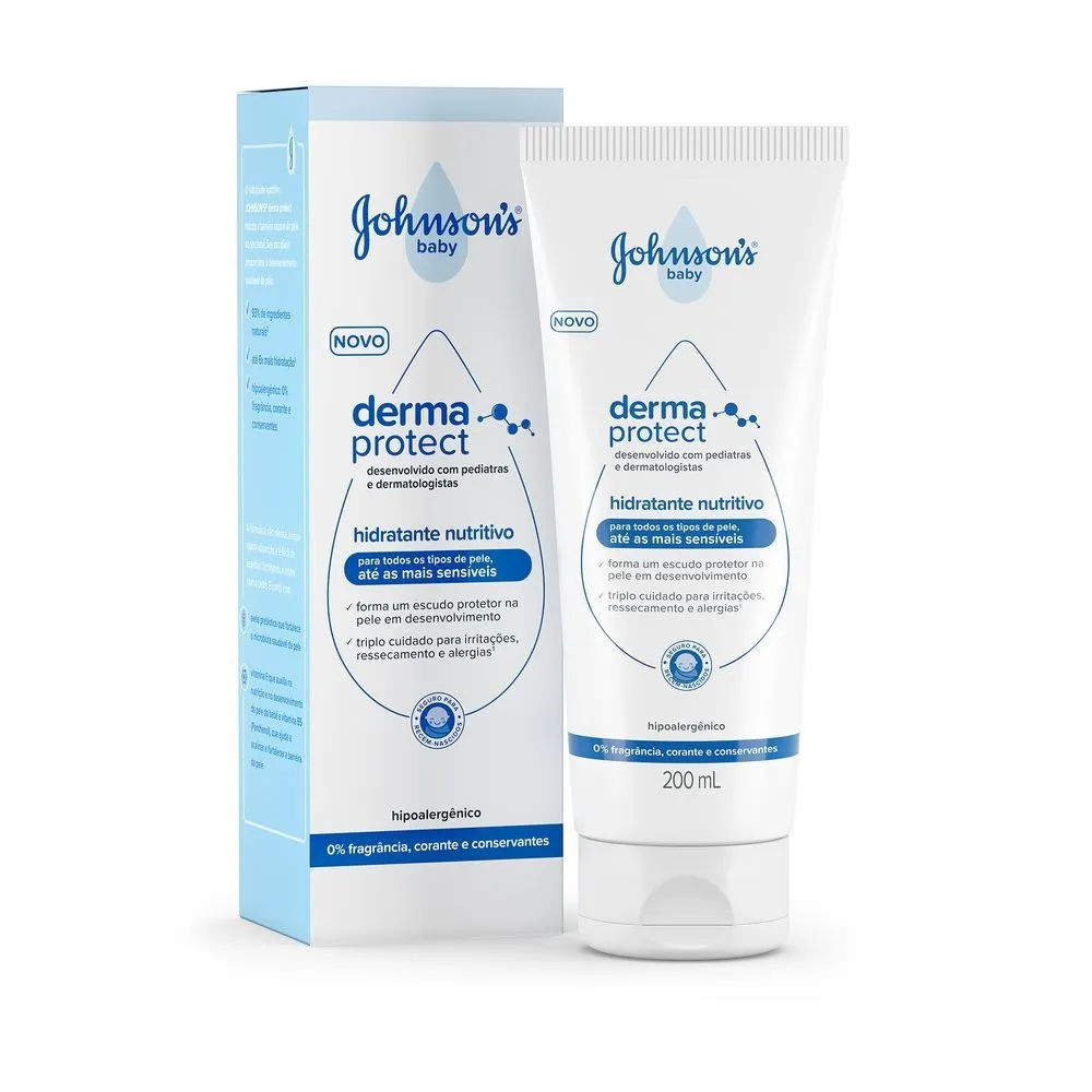 Creme Hidratante Johnson 200ml Baby Derma Protect
