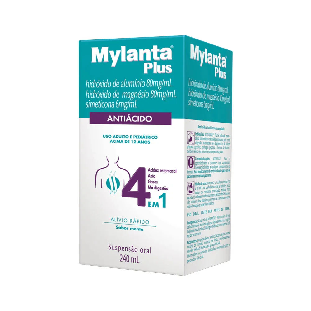 Mylanta Plus Menta Suspensão Oral 240ml