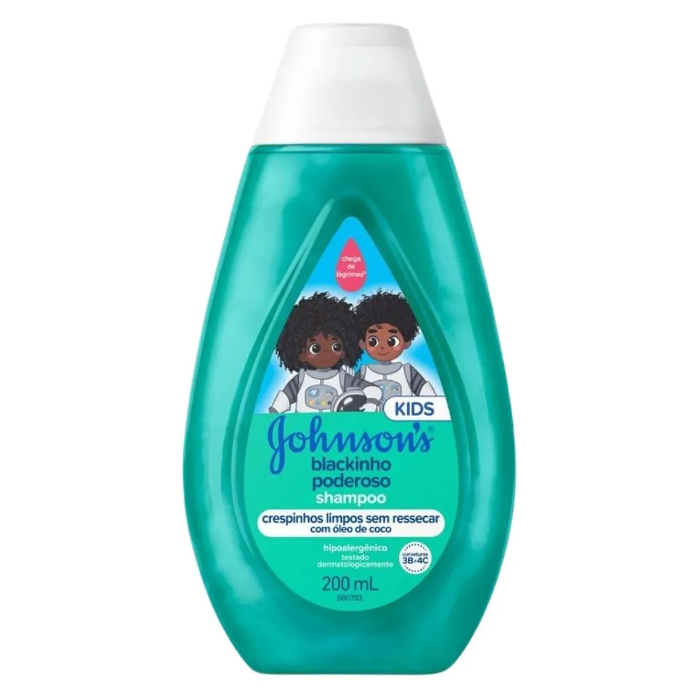 Shampoo Infantil J&J 200ml Blackinho Poderoso