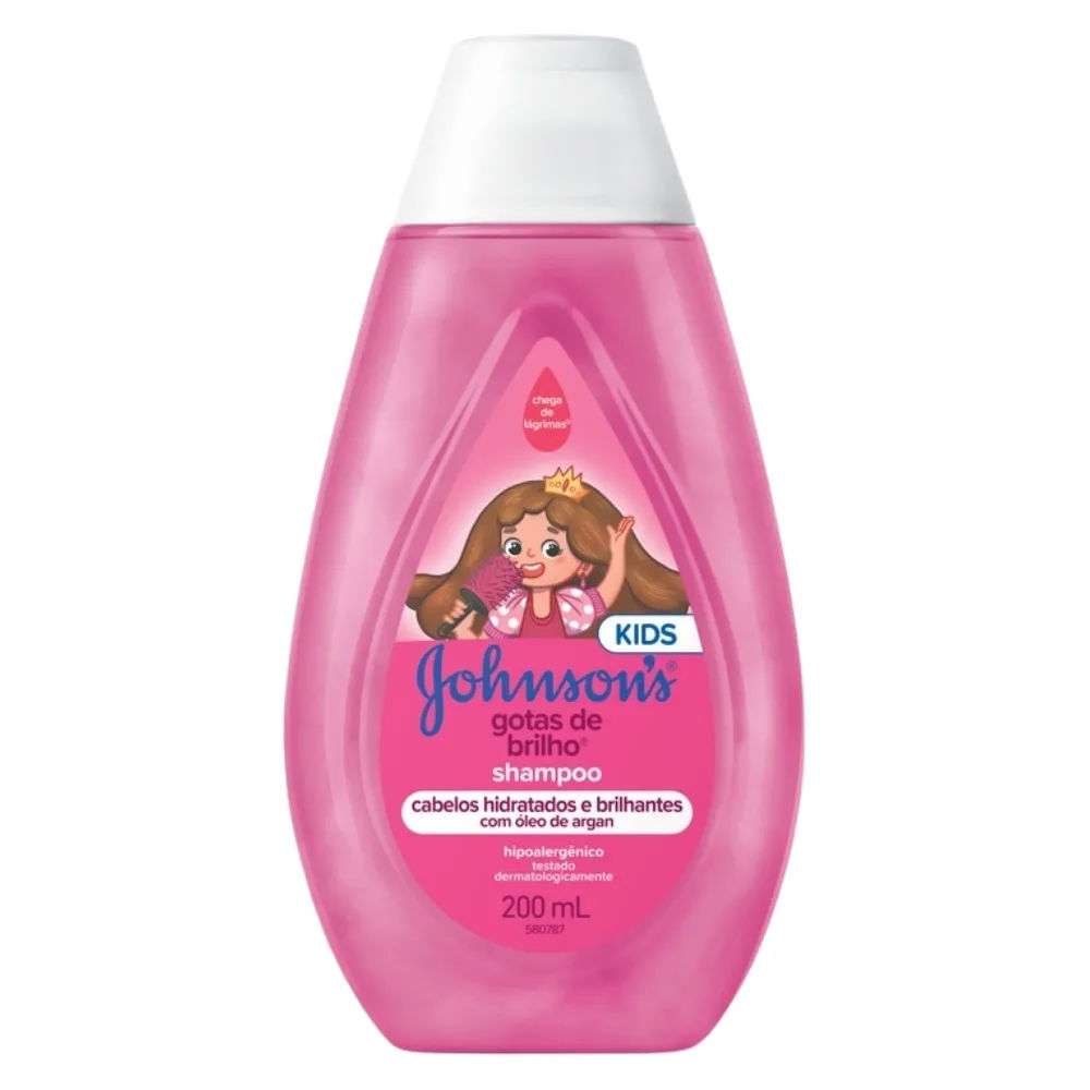 Shampoo Infanitl Johnsons Baby Gotas de Brilho 200ml