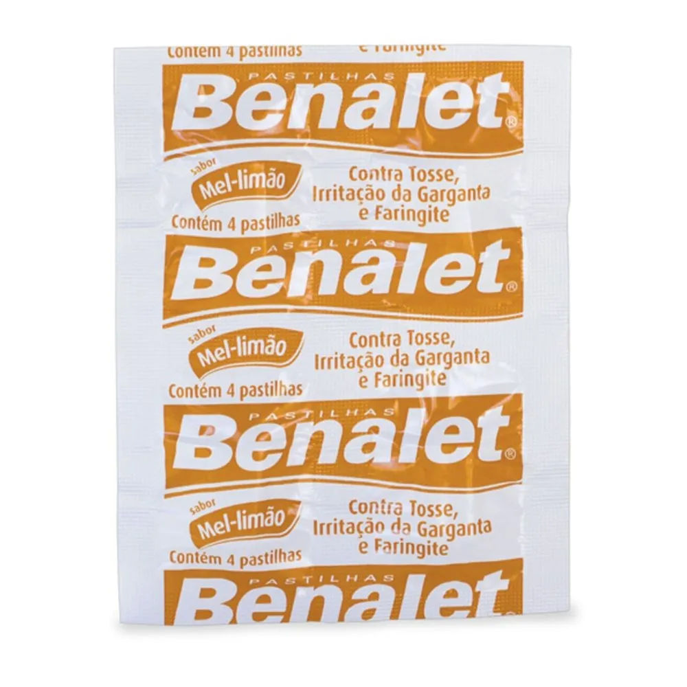 Benalet Bolso C/4 Comprimidos Mel/Limão Johnson & Johnson Avulso farmacinha