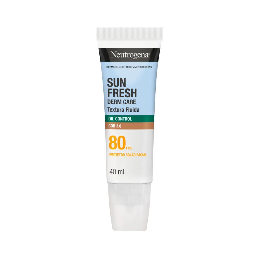 Neutrogena Sun Fresh Derm Care Protetor Solar 40ml Fps80 Cor 3.0