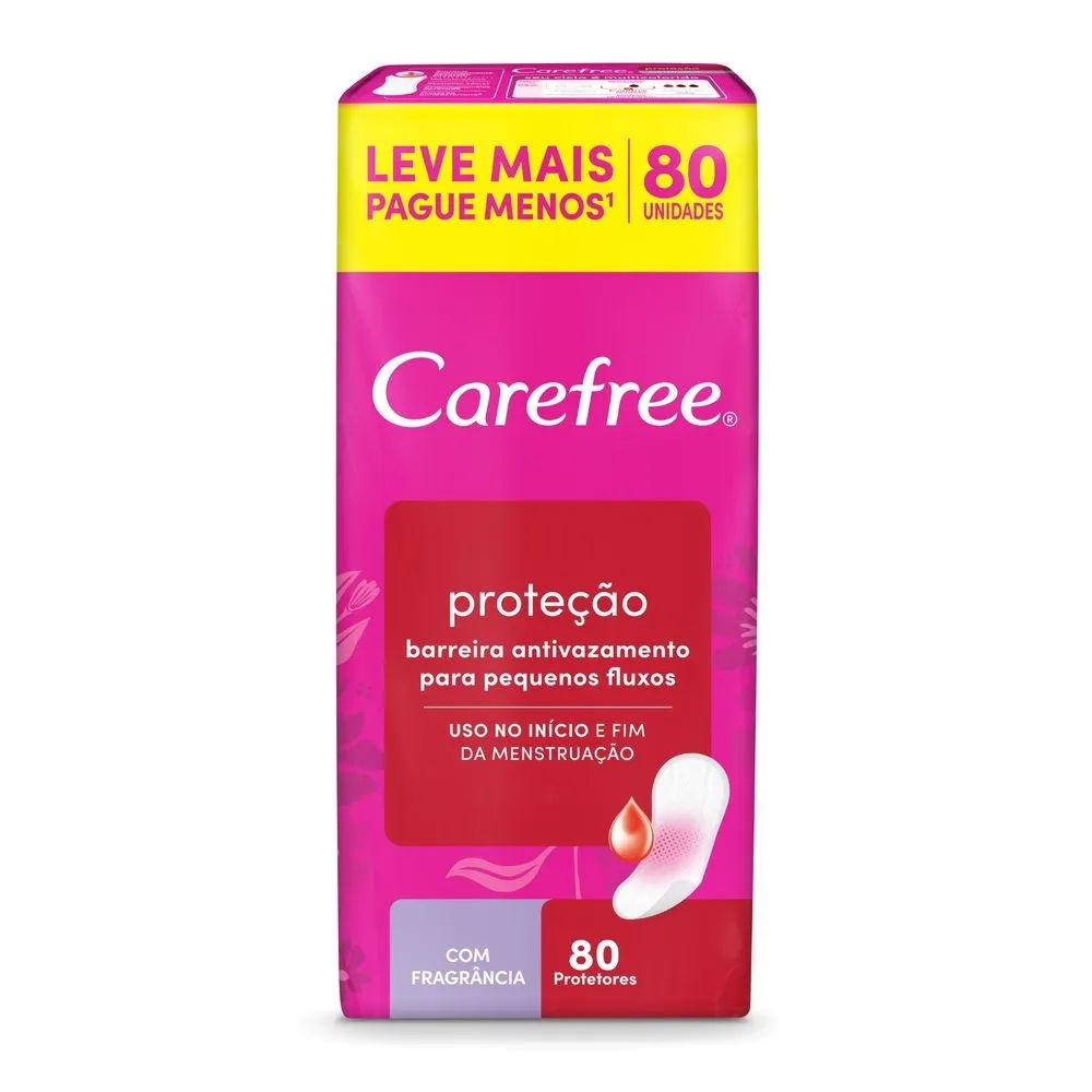 Carefree Protetor Diário Proteção com fragrância 80 unidades