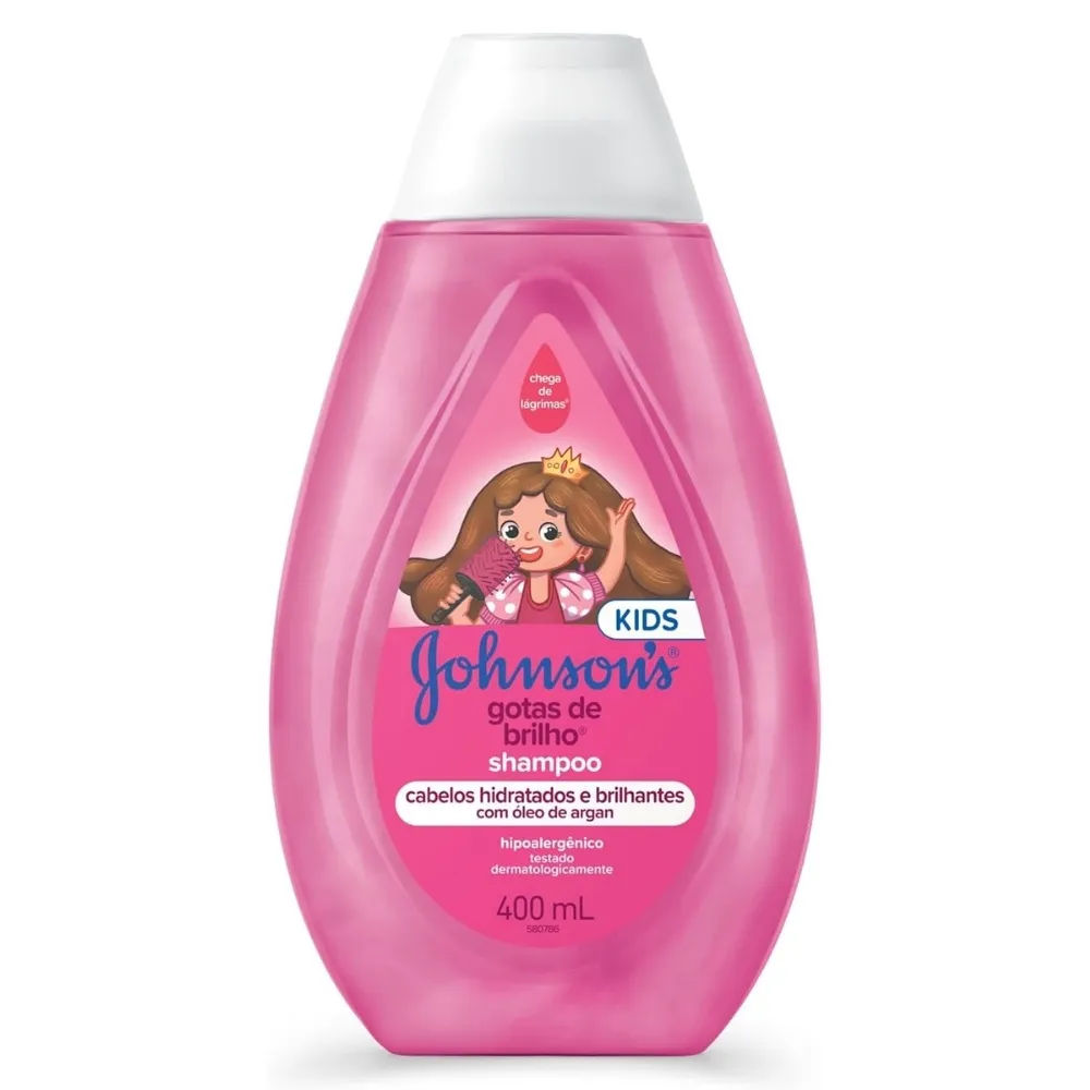 Shampoo Johnsons Kids Infantil Gotas de Brilho 400ml