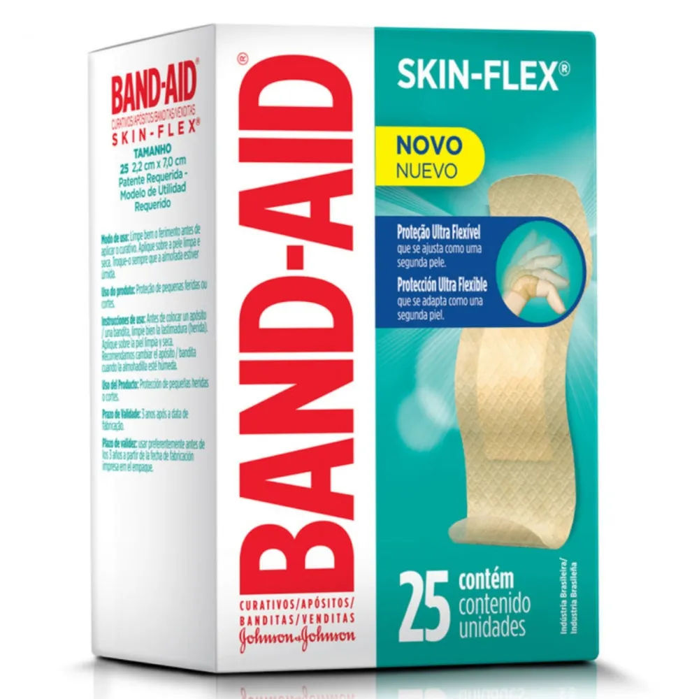 Curativo Band-Aid 25 Unidades Skin Flex Standard