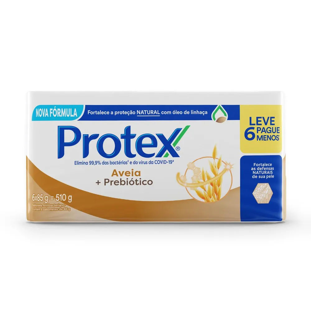 Sabonete em Barra Protex Aveia 85g 6 unidades