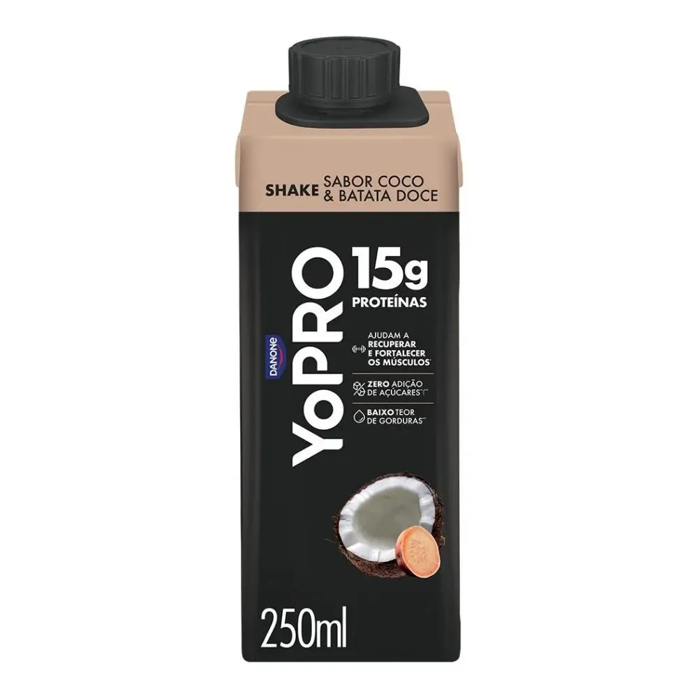 YoPRO Bebida Láctea UHT Coco com Batata-Doce 15g de proteínas 250ml