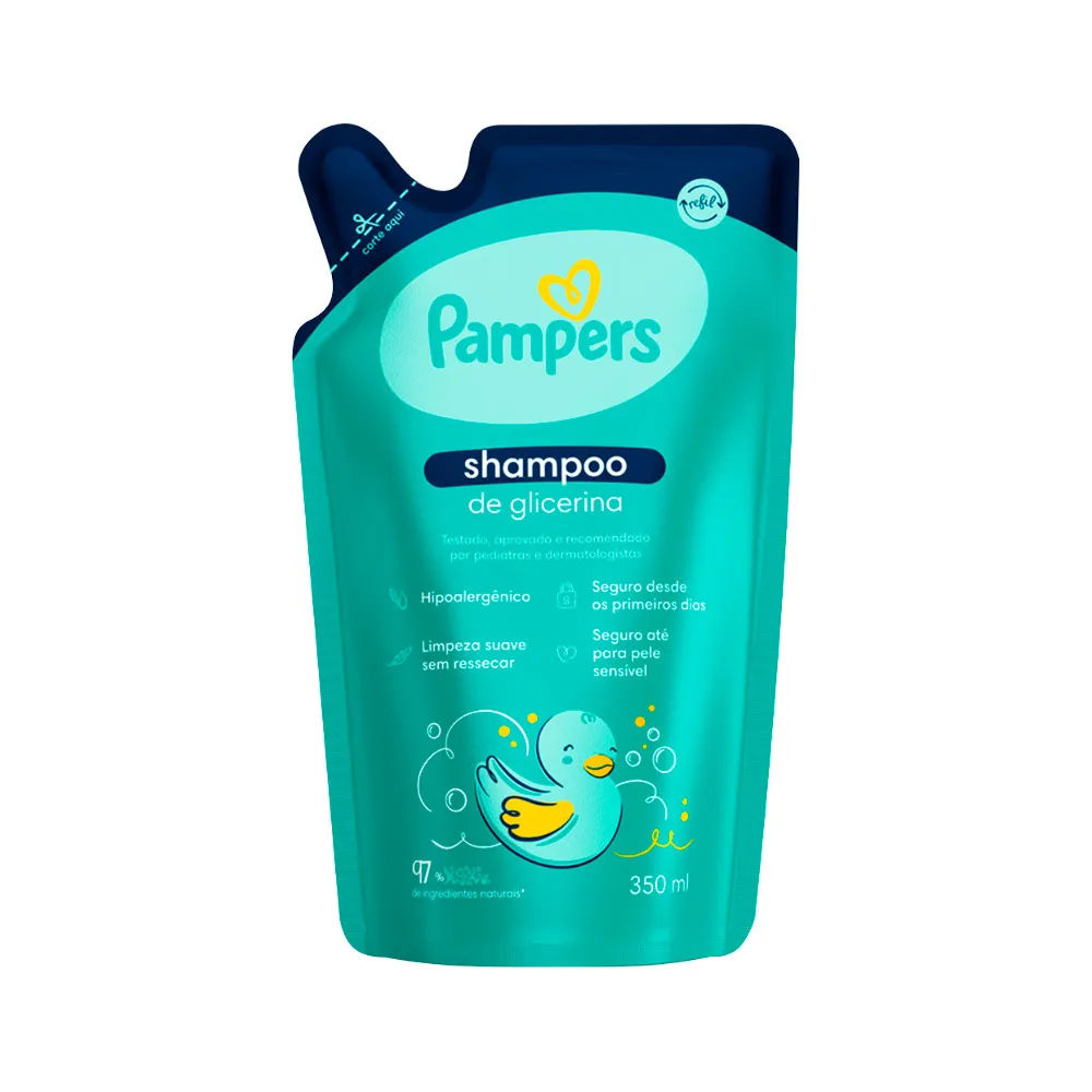 Shampoo Pampers Glicerina Refil 350ml