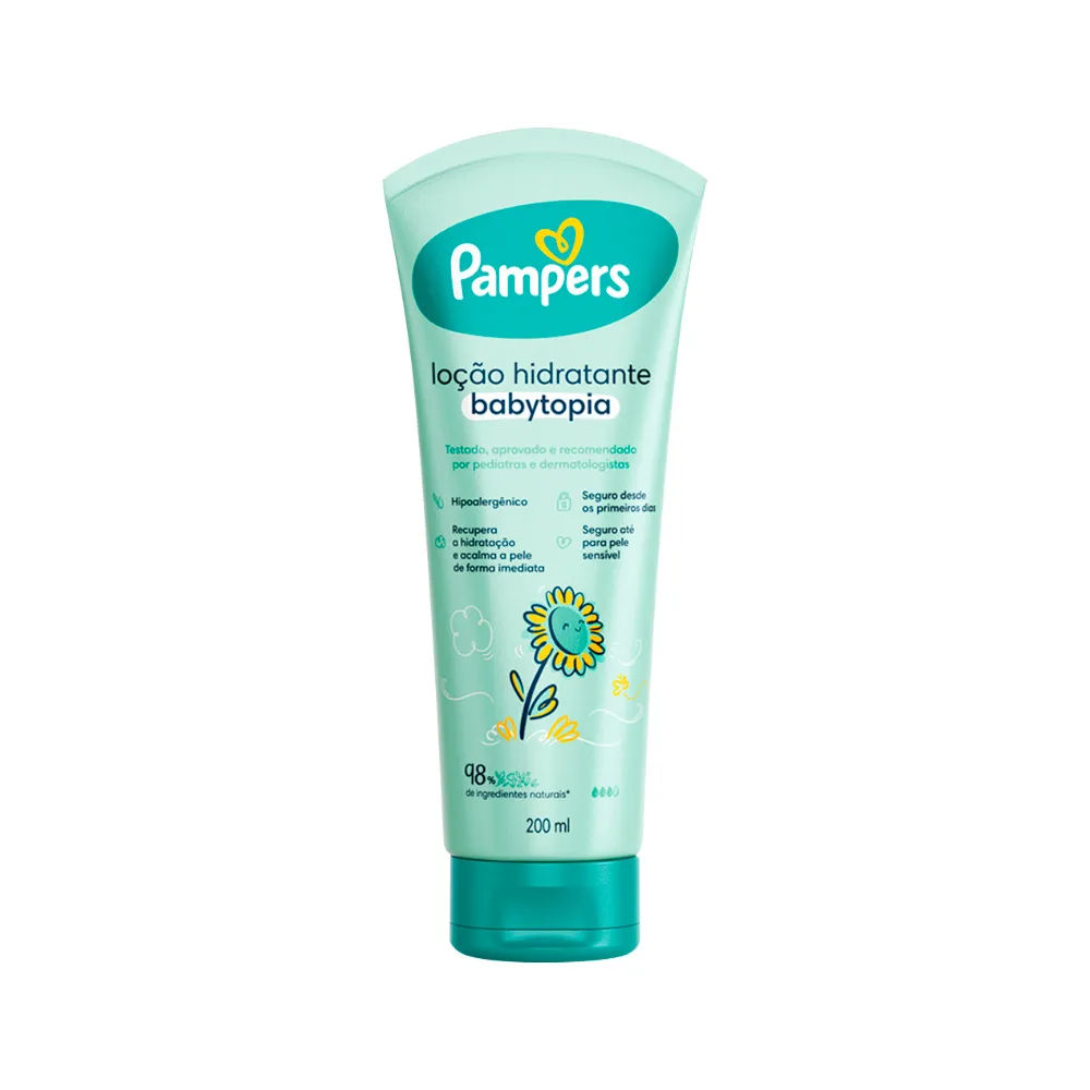 Loção Hidratante Infantil Pampers BabyTopia Girassol 200ml