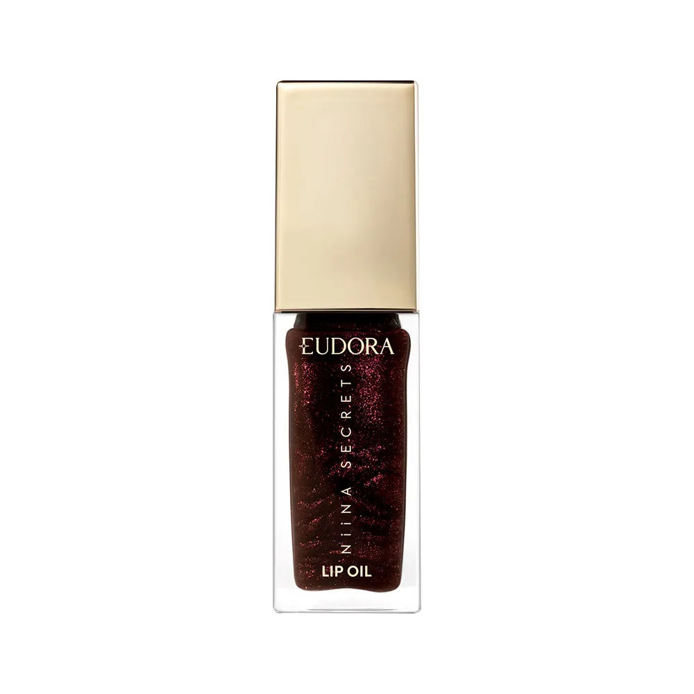Gloss Niina Secrets Lip Oil Shine Flowers 7ml Rosa Negra