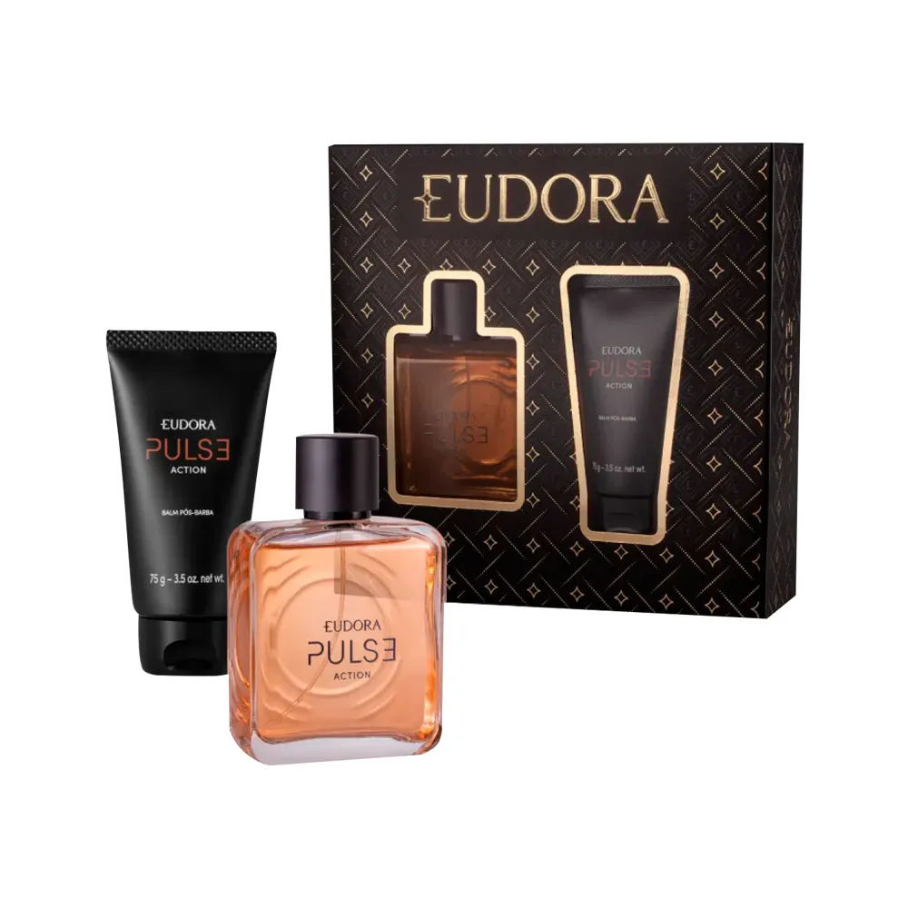 Eudora Kit Pulse Action Deo Colonia 100ml+balm Pos Barba 75gr