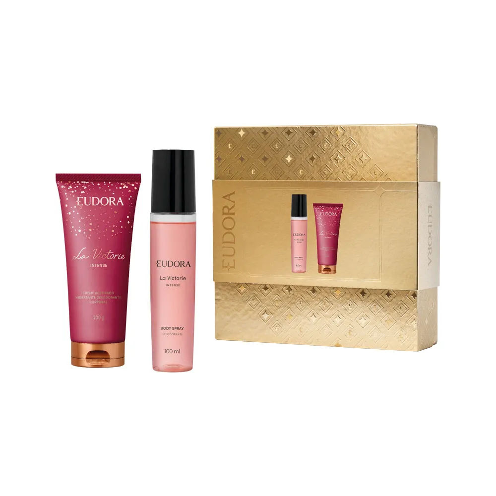 Kit Colônia Eudora La Victorie Natal 100ml + Creme Hidratante Corporal 200g