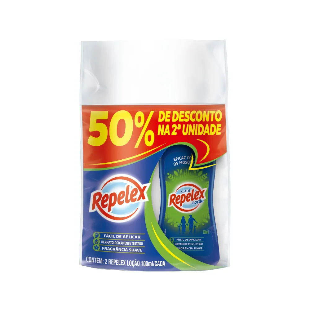 Repelente Repelex Loção 100ml 50% Desconto Na 2ª Unidade
