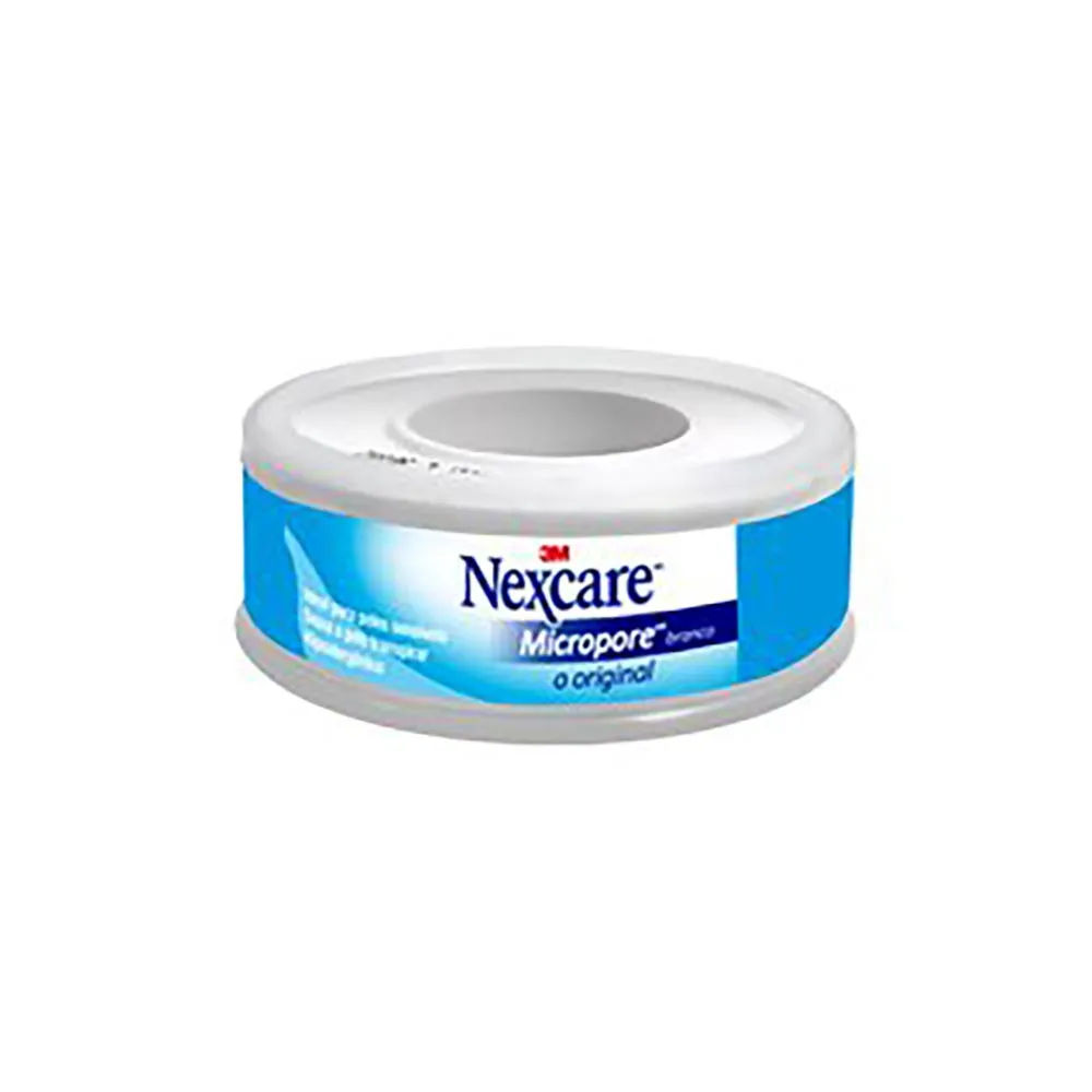 Fita Micropore 3M Nexcare, Cor Branca, Rolo de 12mm X 4,5m, 1 unidade