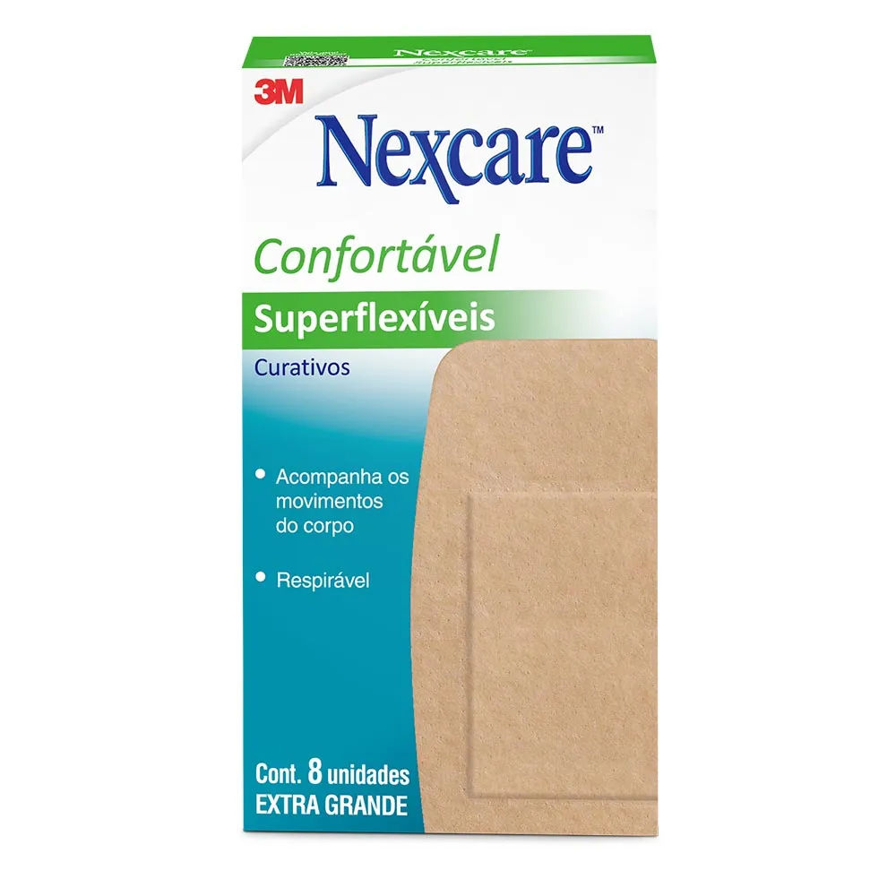 Curativos 3M Nexcare Superflexíveis Joelho/Cotovelo 5cm x 10,1cm, 8 Unidades