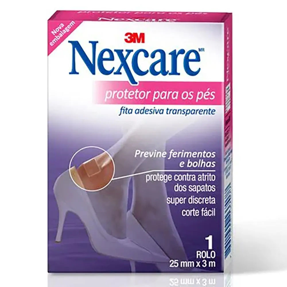 Fita Transparente Proteção para os Pés, 25mm x 3m, 1 unidade
