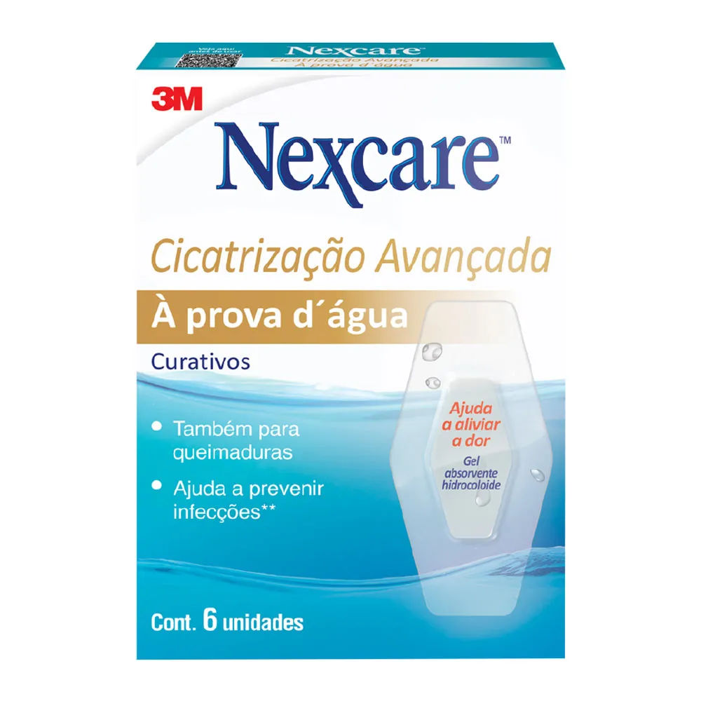 Curativo 3M Nexcare Cicatrização Avançada, 6 Unidades