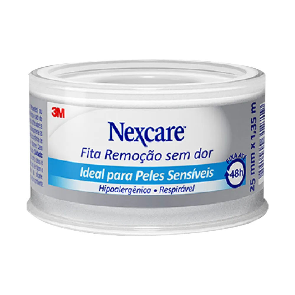 Fita Adesiva 3M Nexcare Hipoalergênica Remoção Sem Dor 25mm X 1,35m, 1 unidade