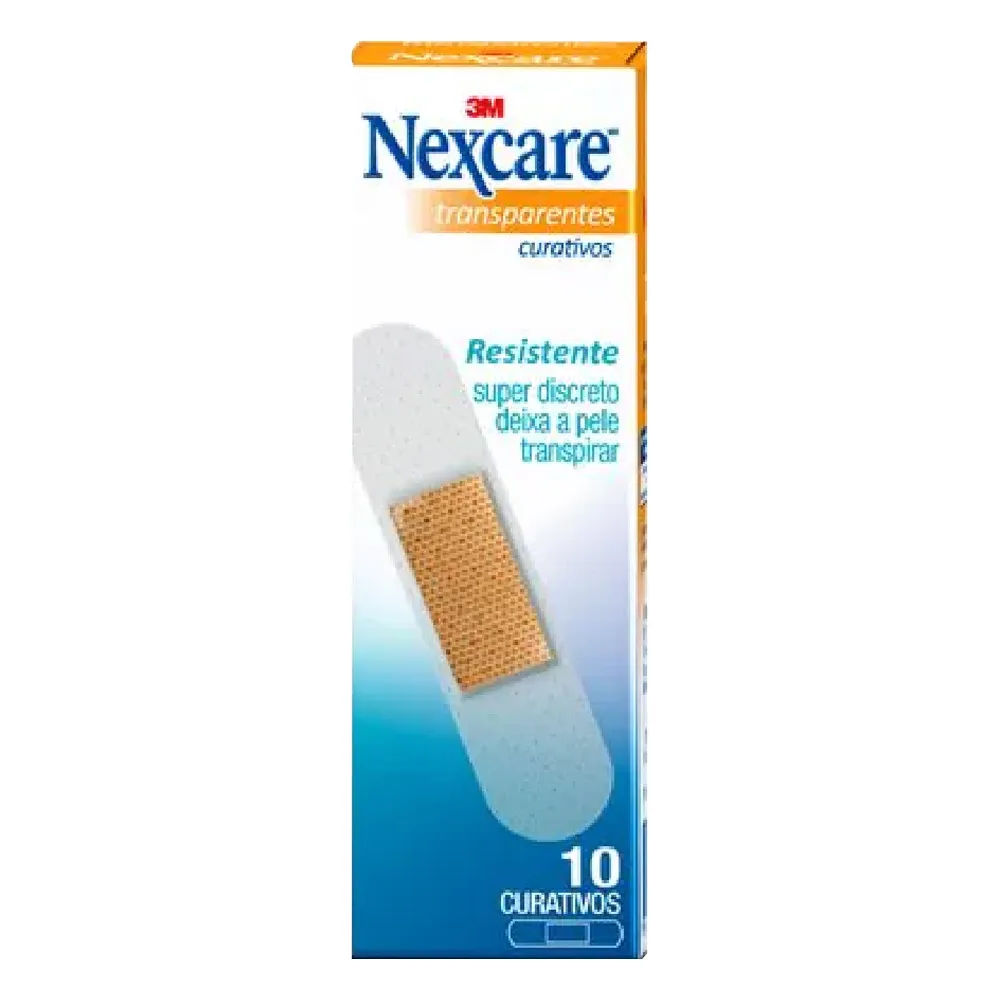 Curativos 3M Nexcare Transparente 1,9cm x 7,6cm, 10 Unidades