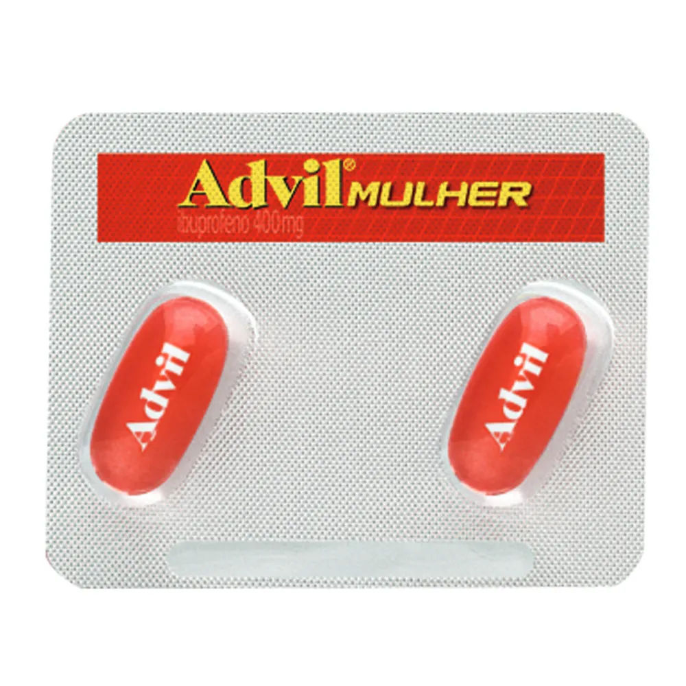 Advil Mulher Ibuprofeno 400mg 2 Cápsulas Líquidas