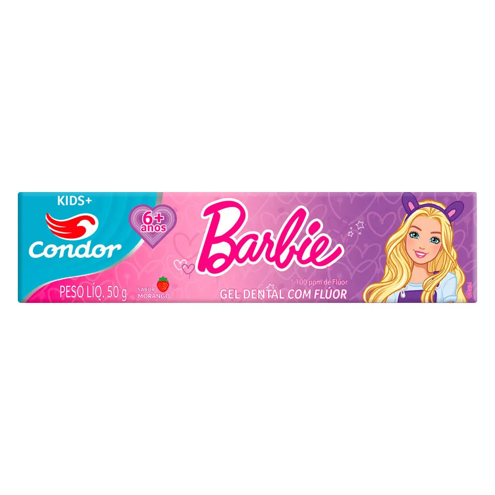 Gel Dental Condor Barbie + 6 Anos 50g