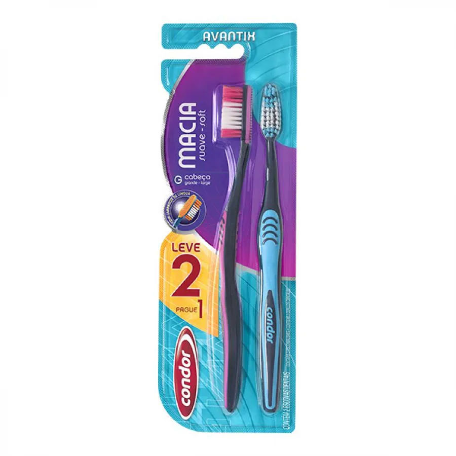 Escova Dental Condor Avantix Macia Leve 2 Pague 1