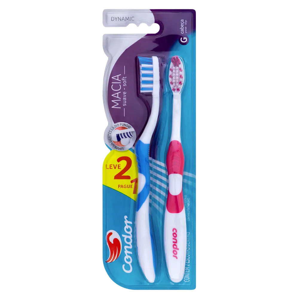 Escova Dental Condor Leve 2 Pague 1 Dynamic Macia Especial