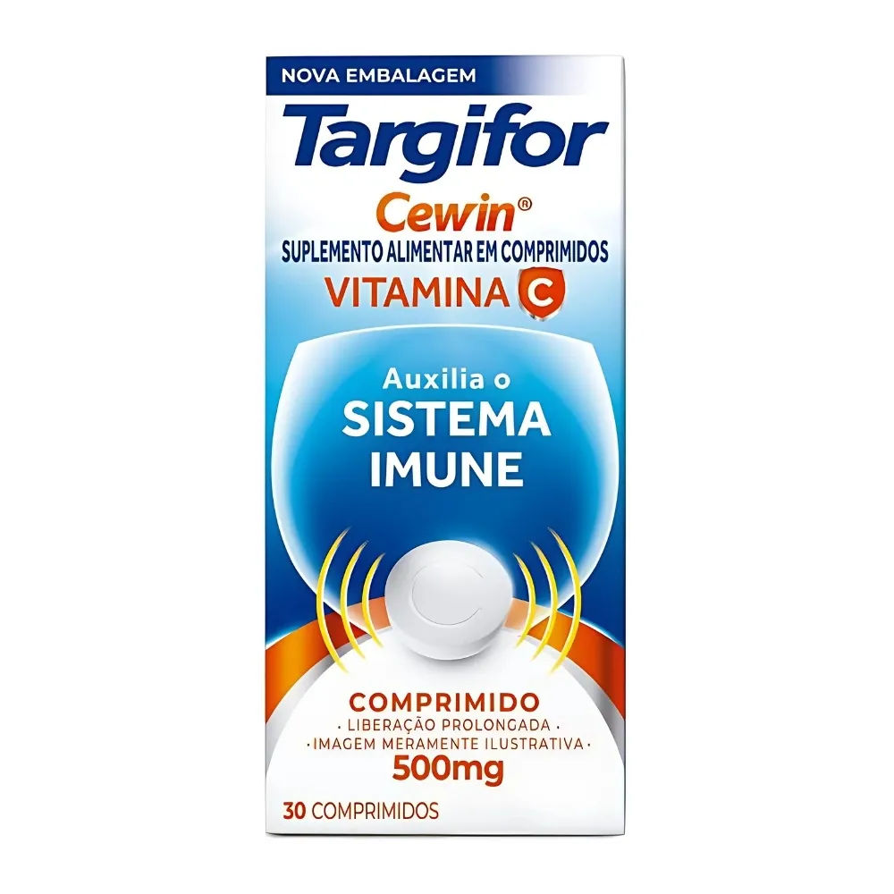 Targifor Cewin Vitamina C 500mg 30 Comprimidos Liberação Prolongada Opella