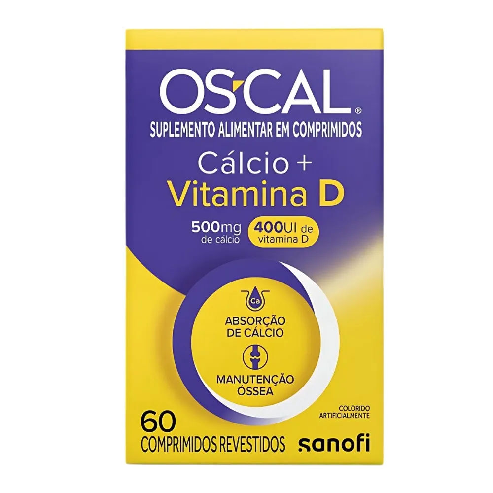 Oscal D 500mg + 400UI 60 Comprimidos Revestidos Sanofi