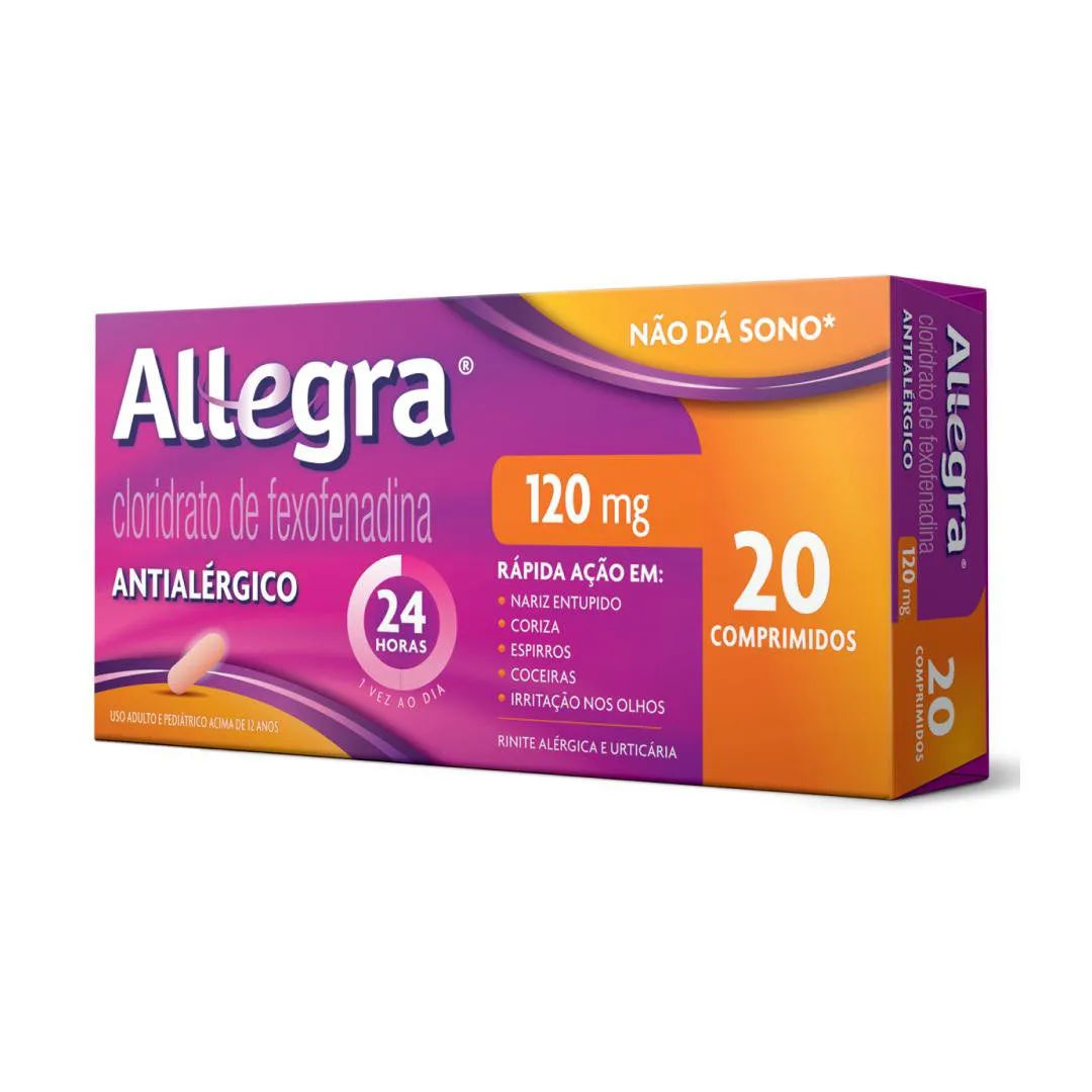 Allegra Fexofenadina 120mg 20 Comprimidos Sanofi