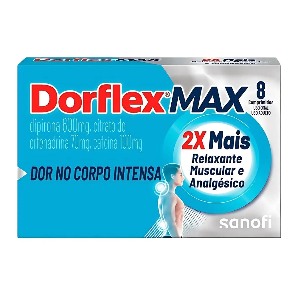 Dorflex MAX Analgésico e Relaxante Muscular 8 comprimidos