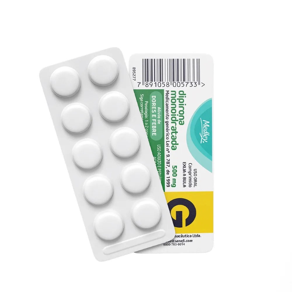 Dipirona Monoidratada 500mg 10 comprimidos