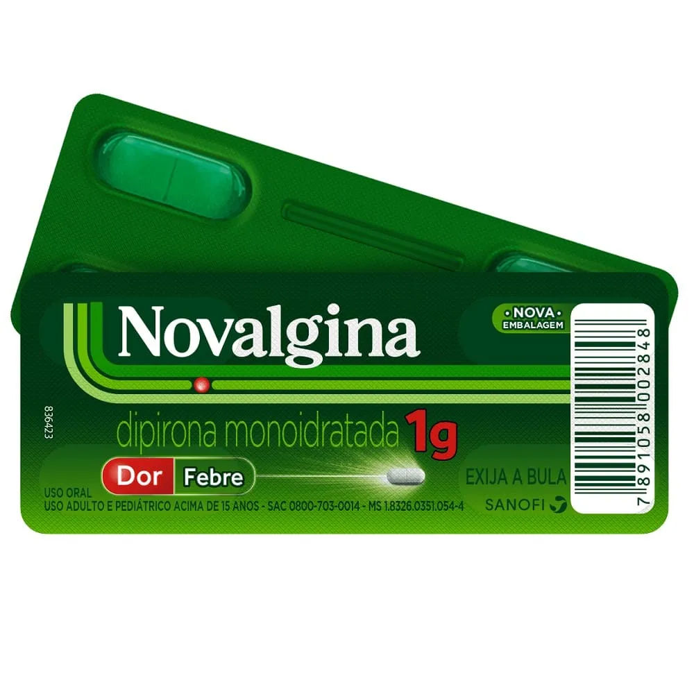 Novalgina 1g 4 Comprimidos Envelope Sanofi