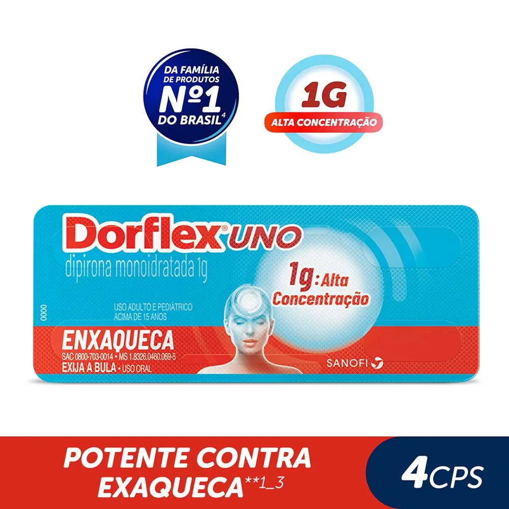 Dorflex Uno 1g 4 Comprimidos Sanofi